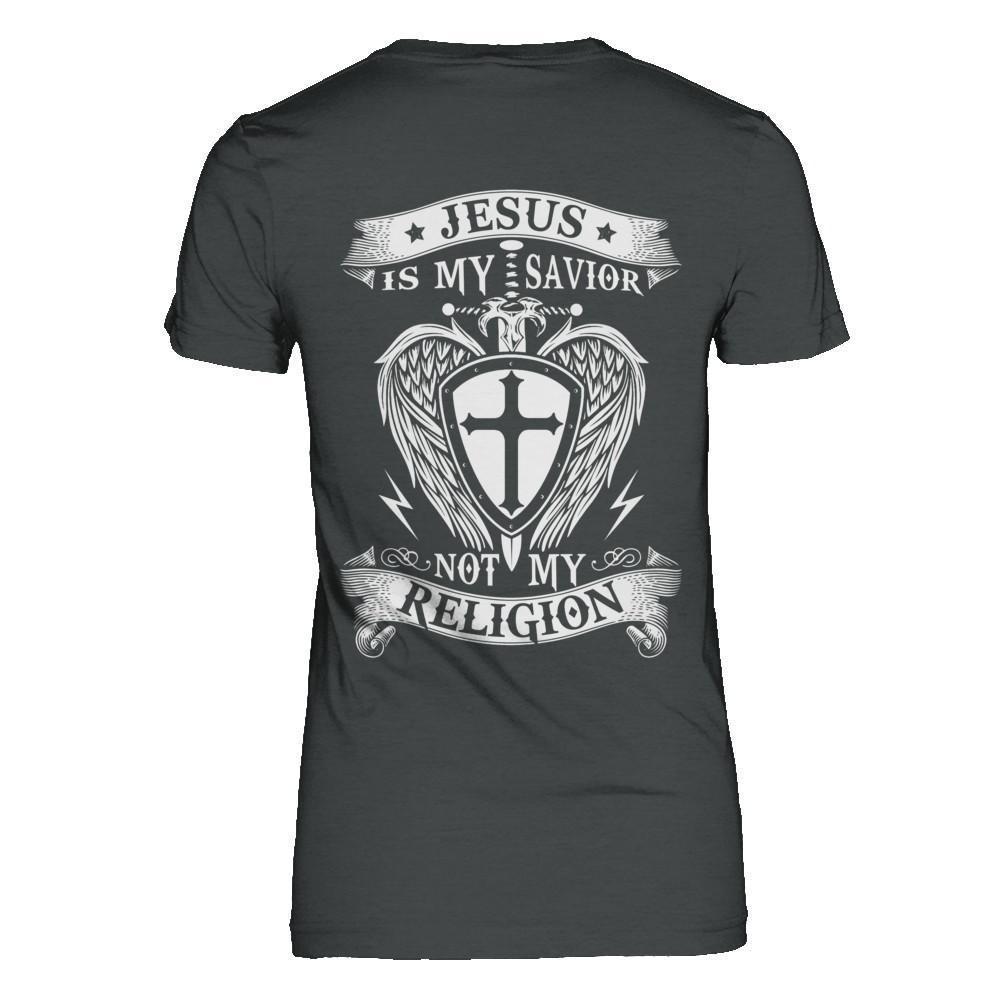 Knight Templar Jesus Is My Savior Not My Religion-T-Shirt & Hoodie-Women's T-Shirt-Dark Heather