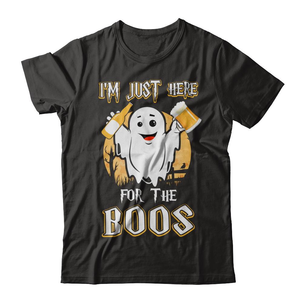 I'm Just Here For The Boos Halloween Beer-T-Shirt & Hoodie-Premium T-Shirt-Black