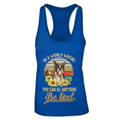 In A World Where You Can Be Anything Be Kind Boxer Sunflow-T-Shirt & Tank Top-Women's Ideal Racerback Tank-Royal