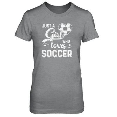 Just A Girl Who Loves Soccer-T-Shirt & Tank Top-Women's T-Shirt-Sport Grey
