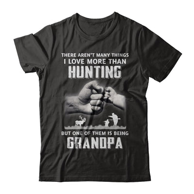 I Love More Than Hunting Being Grandpa Funny Fathers Day-T-Shirt & Hoodie-Classic T-Shirt-Black