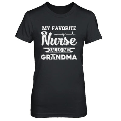 My Favorite Nurse Calls Me Grandma Mothers Day Gift-T-Shirt & Hoodie-Women's T-Shirt-Black