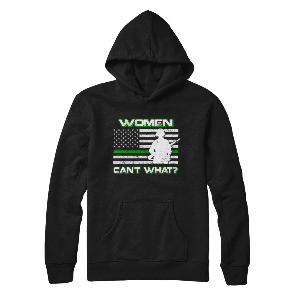 Women Can't What Soldier Warrior-T-Shirt & Hoodie-Pullover Hoodie-Black