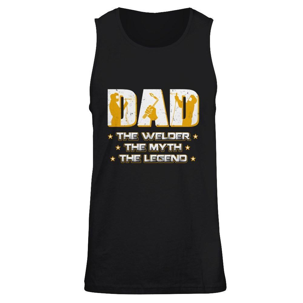 Dad The Welder The Myth The Legend-T-Shirt & Hoodie-Unisex Tank-Black