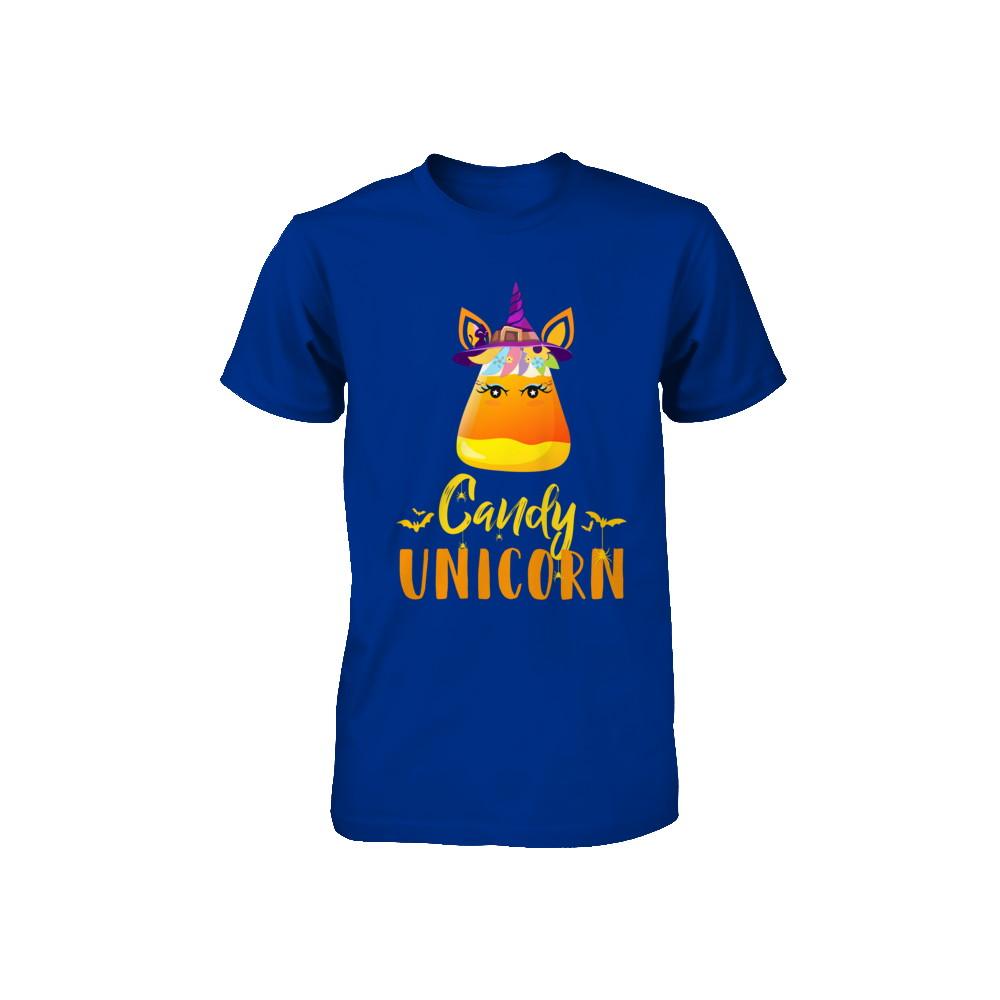 Candy Corn Unicorn Halloween Unicorn For Girls Youth-Youth Shirt-