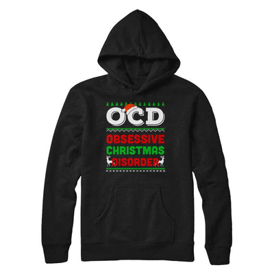 OCD Obsessive Christmas Disorder Xmas Gift-T-Shirt & Sweatshirt-Pullover Hoodie-Black