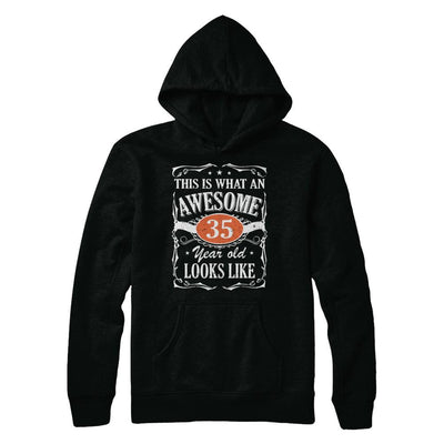 Vintage This Is What An Awesome 35 Year Old 1986 Birthday-T-Shirt & Hoodie-Pullover Hoodie-Black
