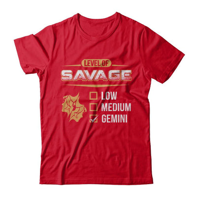 Level Of Savage Gemini-T-Shirt & Hoodie-Premium T-Shirt-Red