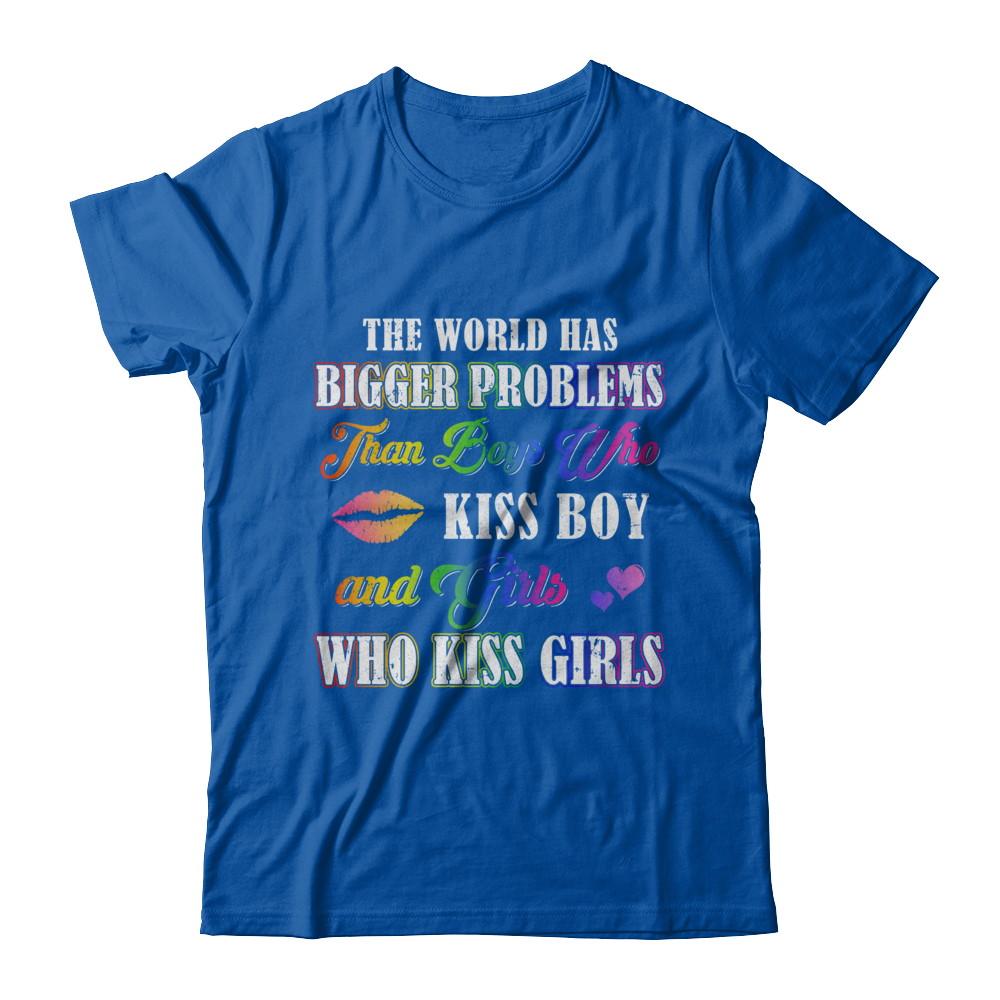 Lgbt Gay Lesbian The World Has Bigger Problems Than Boys-T-Shirt & Hoodie-Premium T-Shirt-Royal