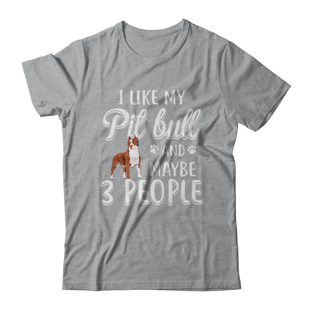 I Like My Pitbull And Maybe 3 People-T-Shirt & Hoodie-Classic T-Shirt-Sport Grey