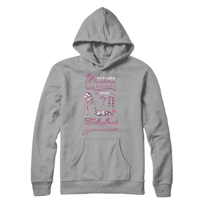 October Queen 70 And Fabulous 1951 70th Years Old Birthday-T-Shirt & Hoodie-Pullover Hoodie-Light Steel