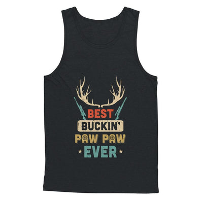 Vintage Best Buckin' Paw Paw Ever Deer Hunting-T-Shirt & Hoodie-Unisex Tank-Black