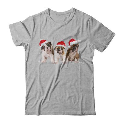 Funny Bulldogs Puppies Christmas Dog Gift-T-Shirt & Hoodie-Premium T-Shirt-Heather Gray