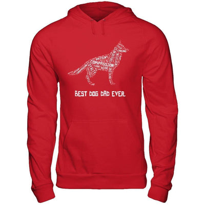 Best Dog Dad Ever German Shepherd Lovers-T-Shirt & Hoodie-Pullover Hoodie-Red