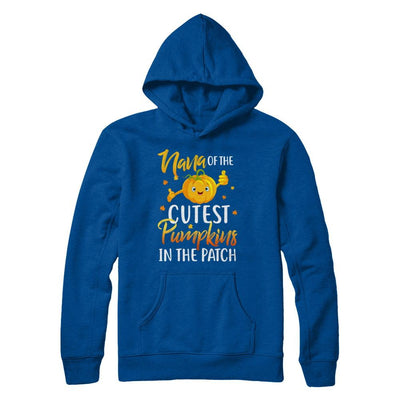 Halloween Nana Of Cutest Pumpkins In The Patch-T-Shirt & Hoodie-Pullover Hoodie-Deep Royal
