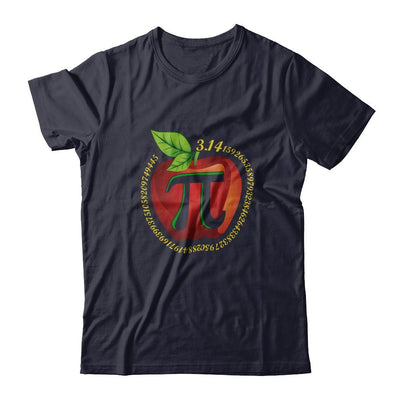 Teacher Apple Pi Math Happy Pi Day-T-Shirt & Hoodie-Premium T-Shirt-Midnight Navy