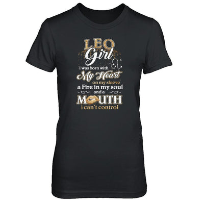 I'm A Leo Girl Lipstick July August Funny Zodiac Birthday-T-Shirt & Tank Top-Women's T-Shirt-Black