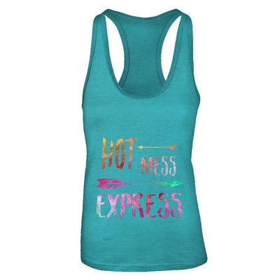 Hot Mess Express-T-Shirt & Tank Top-Women's Ideal Racerback Tank-Tahiti Blue