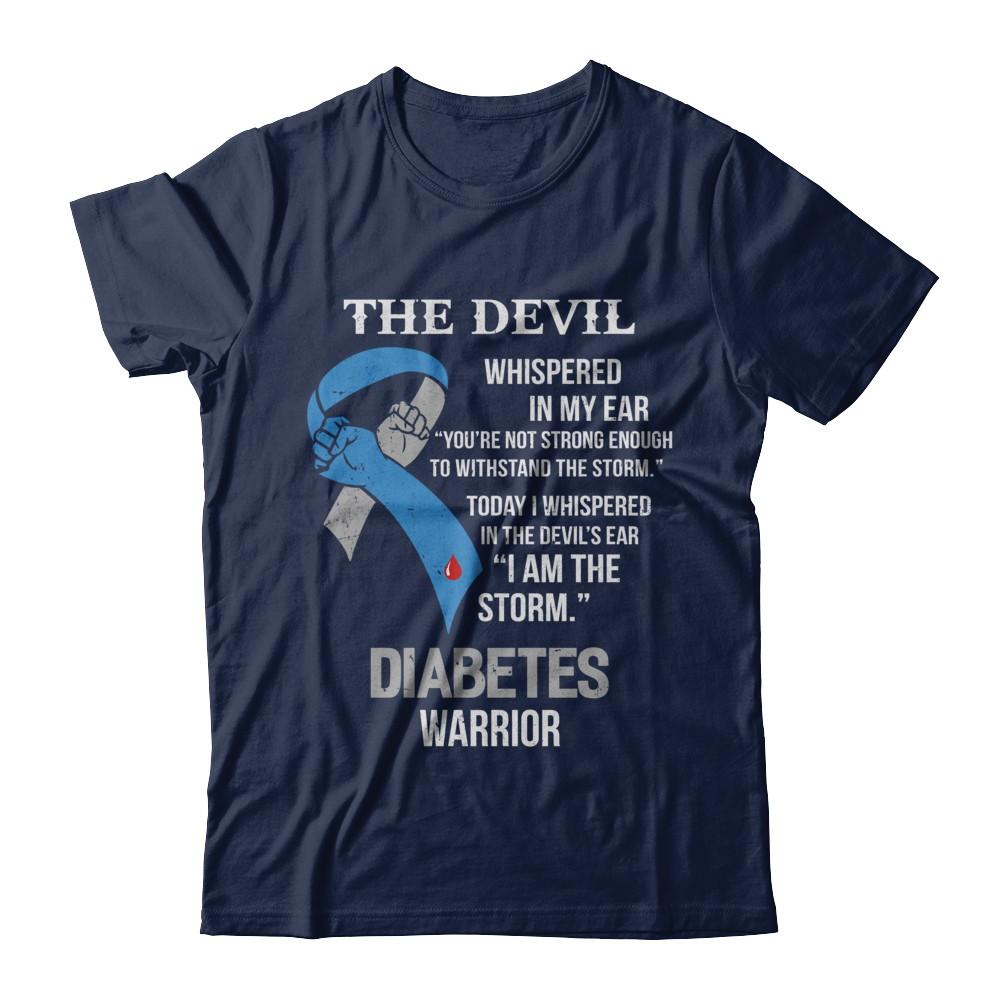 I Am The Storm Support Diabetes Awareness Warrior Gift-T-Shirt & Hoodie-Classic T-Shirt-Navy