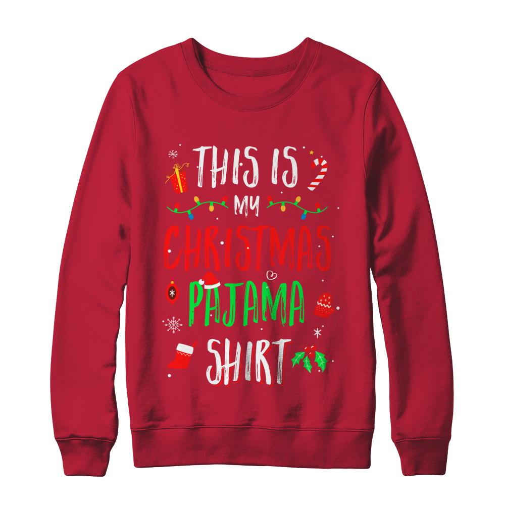 This Is My Christmas Pajama-T-Shirt & Sweatshirt-Crewneck Sweatshirt-Red