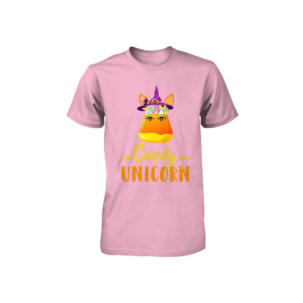Candy Corn Unicorn Halloween Unicorn For Girls Youth-Youth Shirt-Toddler T-Shirt-Pink