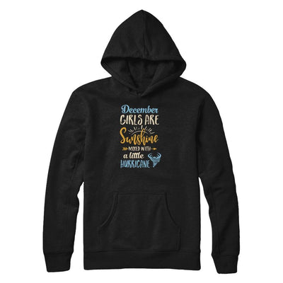 December Girls Birthday Sunshine Mixed Little Hurricane-T-Shirt & Tank Top-Pullover Hoodie-Black
