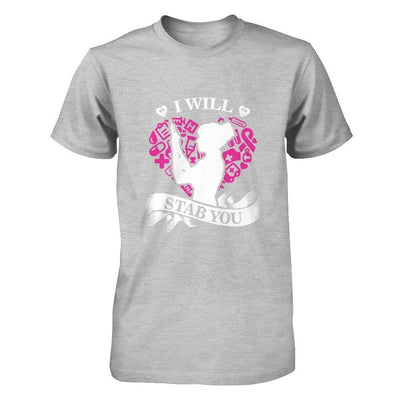 I Will Stab You Student Nurse Graduation-T-Shirt & Hoodie-Premium T-Shirt-Heather Gray