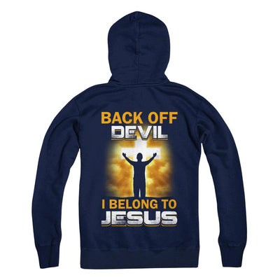 Back Off Devil I Belong To Jesus Christian-T-Shirt & Hoodie-Pullover Hoodie-Navy