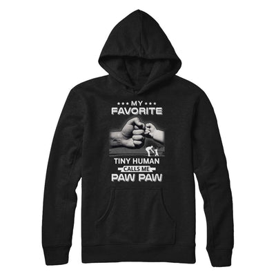 My Favorite Tiny Human Calls Me Paw Paw-T-Shirt & Hoodie-Pullover Hoodie-Black