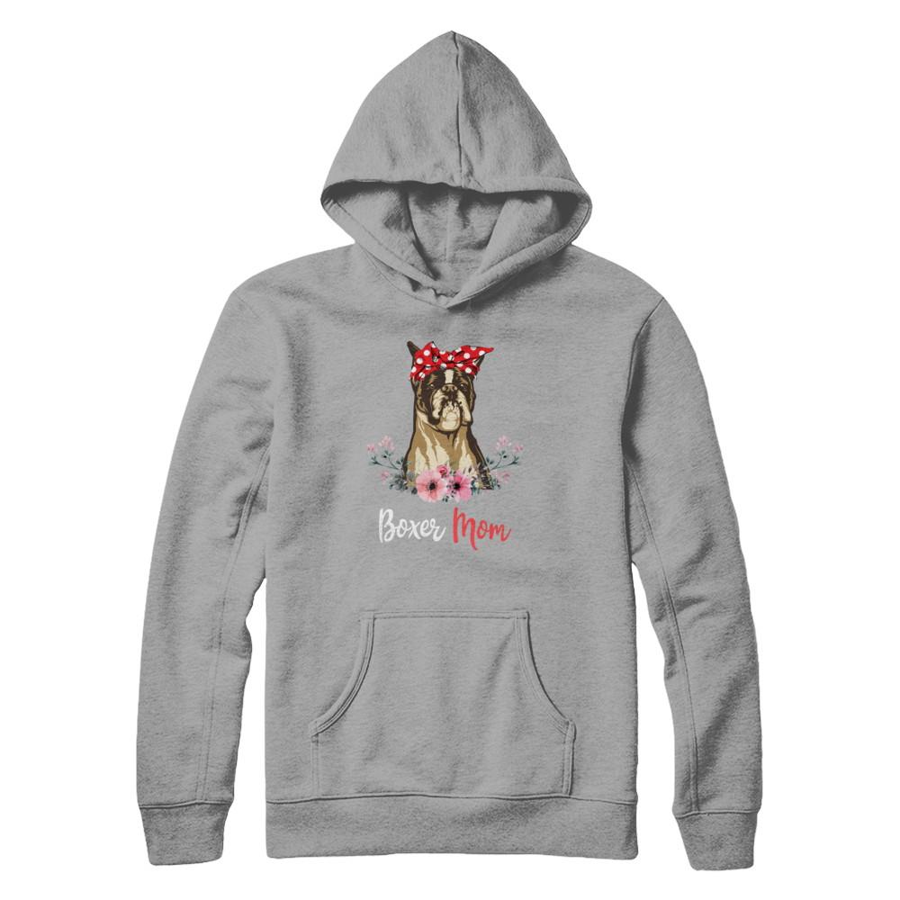 Boxer Mom Gift For Women Dog Lover-T-Shirt & Hoodie-Pullover Hoodie-Light Steel