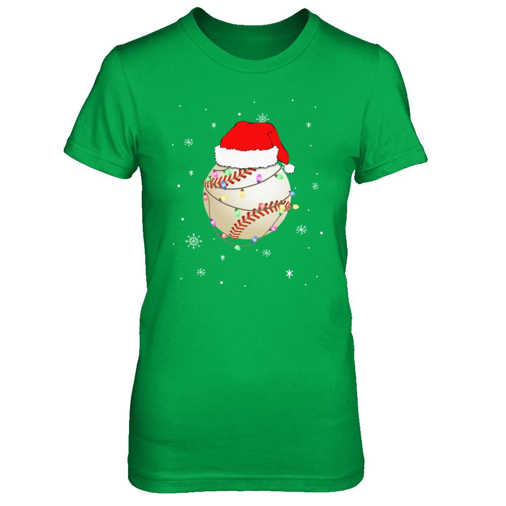 Santa Hat Baseball Christmas Gifts-T-Shirt & Sweatshirt-Women's T-Shirt-Irish Green
