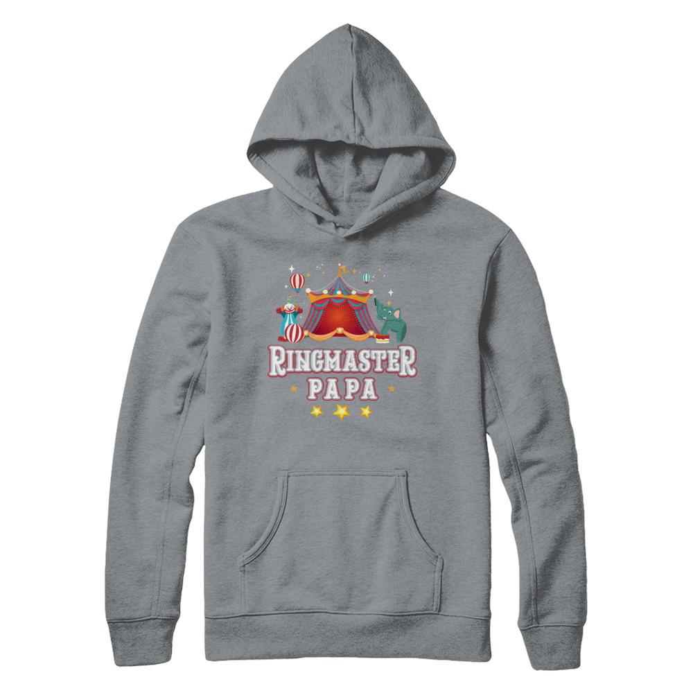 Ringmaster Papa Circus Carnival Children Party-T-Shirt & Hoodie-Pullover Hoodie-Light Steel