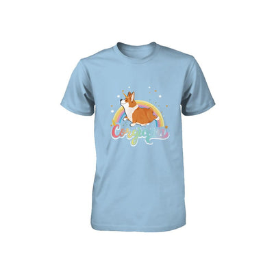 Corgicorn Corgi Unicorn Kids Space Galaxy Rainbow Youth-Youth Shirt-Toddler T-Shirt-Light Blue