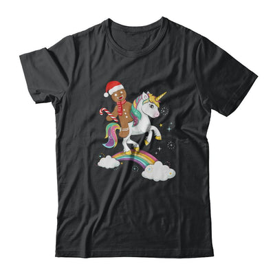 Gingerbread Man Riding A Unicorn Christmas Xmas Gift-T-Shirt & Sweatshirt-Classic T-Shirt-Black