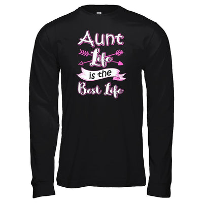 Aunt Life Is The Best Life Faunty Funny Aunty-T-Shirt & Tank Top-Long Sleeve T-Shirt-Black