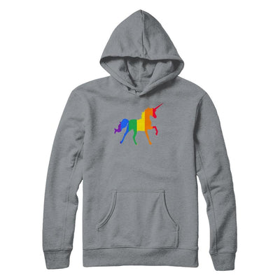 Pride LGBT Unicorn Gift Rainbow LGBT Gay Lesb-T-Shirt & Hoodie-Pullover Hoodie-Light Steel
