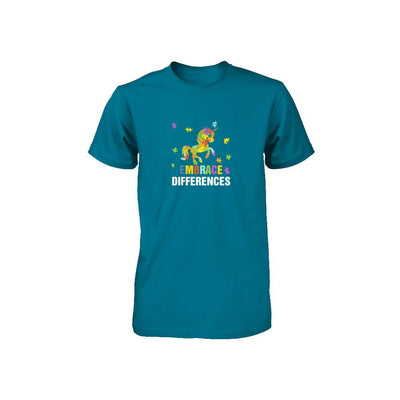 Autism Awareness Puzzle Piece Unicorn Embrace Differences Youth-Youth Shirt-
