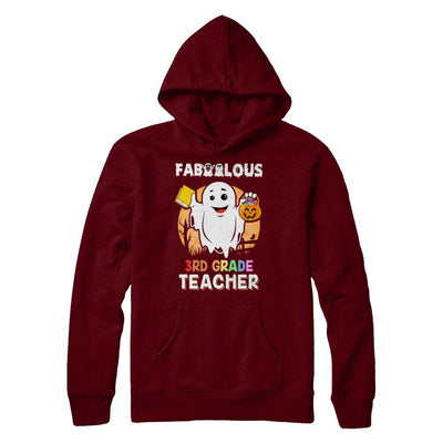 Faboolous Fabulous 3rd Grade Teacher Halloween-T-Shirt & Hoodie-Pullover Hoodie-Maroon
