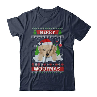 Labrador Merry Woofmas Ugly Christmas Sweater-T-Shirt & Sweatshirt-Classic T-Shirt-Navy