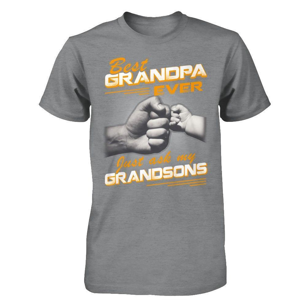 Best Grandpa Ever Just Ask My Grandsons-T-Shirt & Hoodie-Classic T-Shirt-Sport Grey