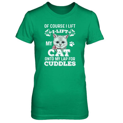 I Lift My Cat On To My Lap For Cuddles-T-Shirt & Tank Top-Women's T-Shirt-Irish Green
