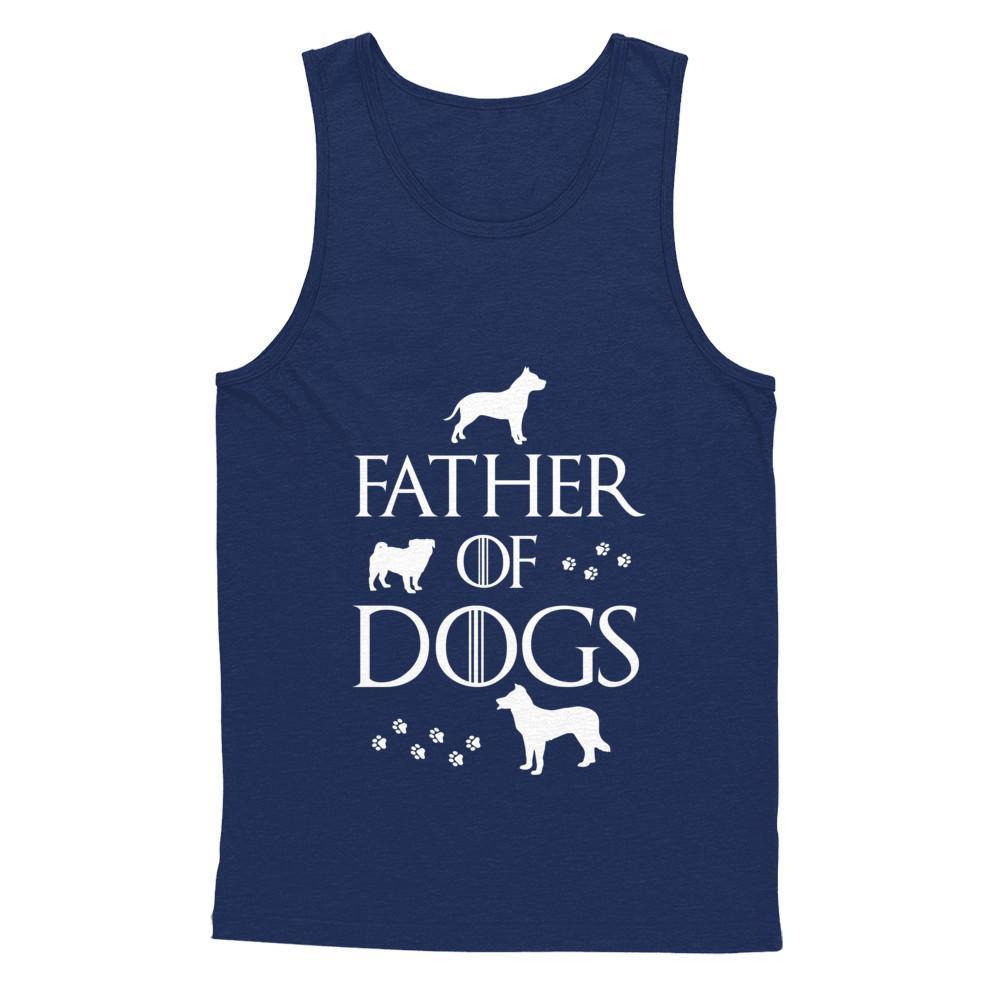 Father Of Dogs Dog Lover-T-Shirt & Hoodie-Unisex Tank-Navy