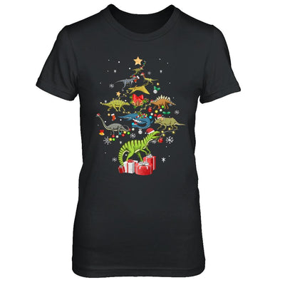 Tree Rex Funny Dinosaur Christmas Tree Kids Gift-T-Shirt & Sweatshirt-Women's T-Shirt-Black