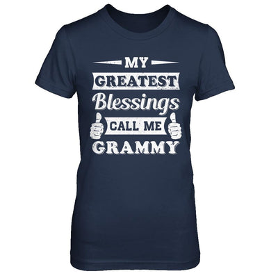My Greatest Blessings Call Me Grammy-T-Shirt & Hoodie-Women's T-Shirt-Navy