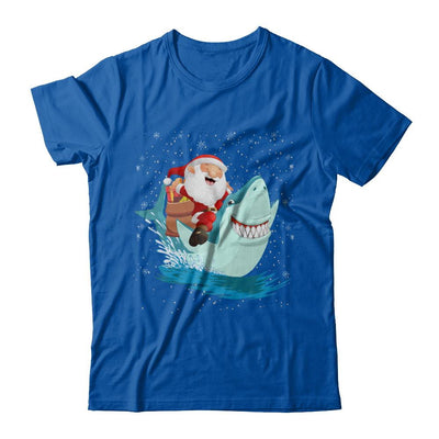 Santa Claus Riding Shark Christmas Xmas Gift-T-Shirt & Sweatshirt-Premium T-Shirt-Royal