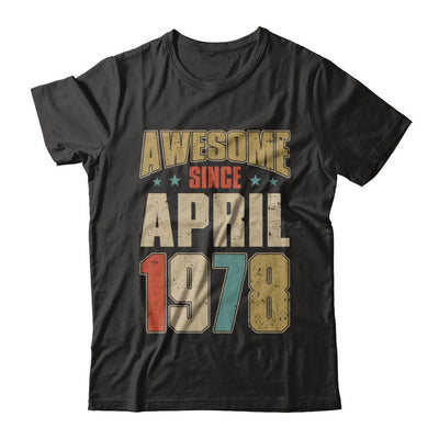 Vintage Retro Awesome Since April 1978 43th Birthday-T-Shirt & Hoodie-Premium T-Shirt-Black
