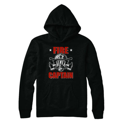 Fire Captain Fireman Dad Firefighter Gift-T-Shirt & Hoodie-Pullover Hoodie-Black