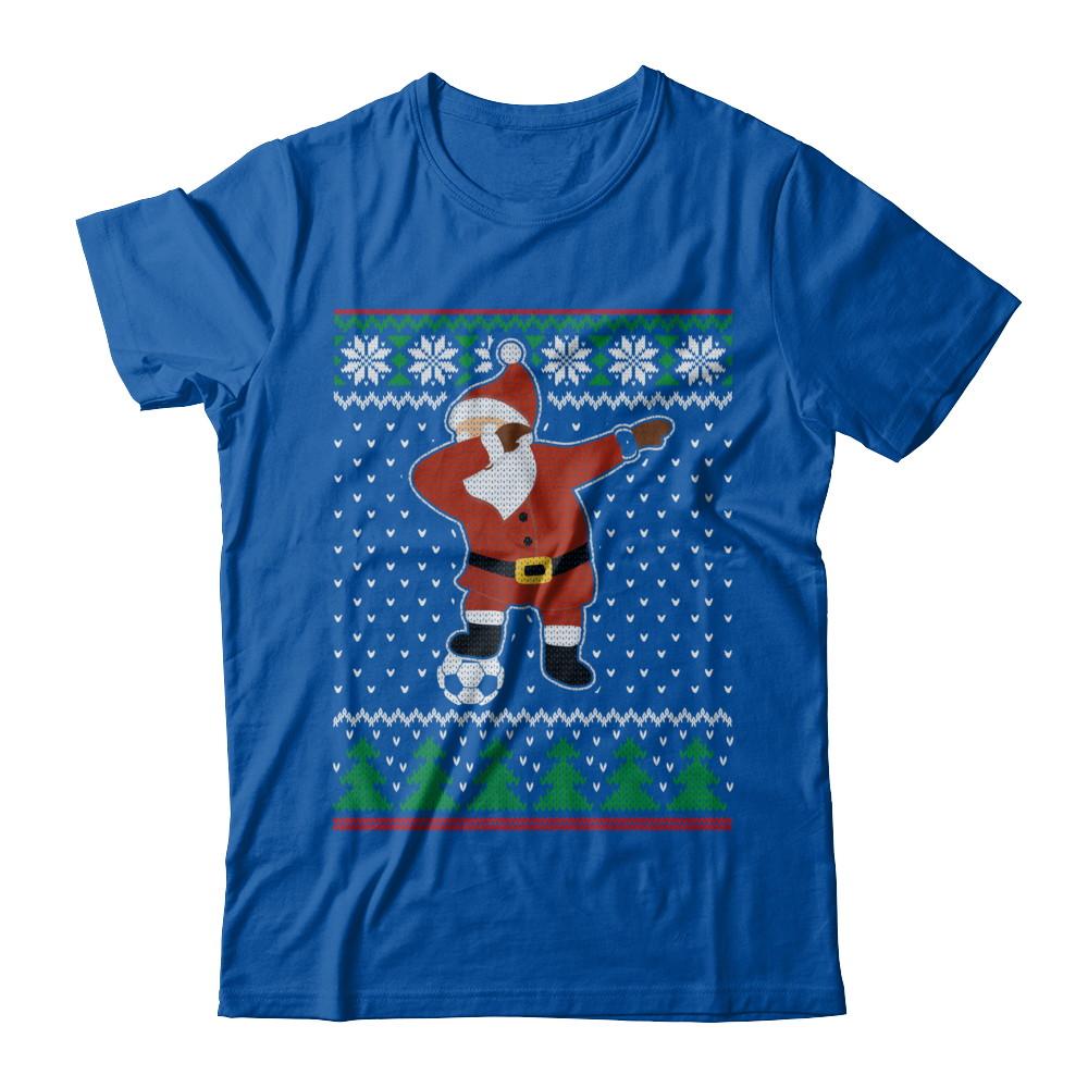 Dabbing Santa Soccer Ugly Sweater Christmas-T-Shirt & Sweatshirt-Premium T-Shirt-Royal