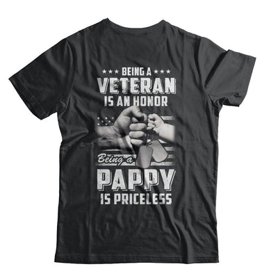 Being A Veteran Is An Honor Being A Pappy Is Priceless-T-Shirt & Hoodie-Classic T-Shirt-Black