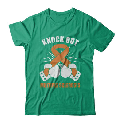 Boxing knock out Multiple Sclerosis Awareness Support-T-Shirt & Hoodie-Classic T-Shirt-Kelly Green